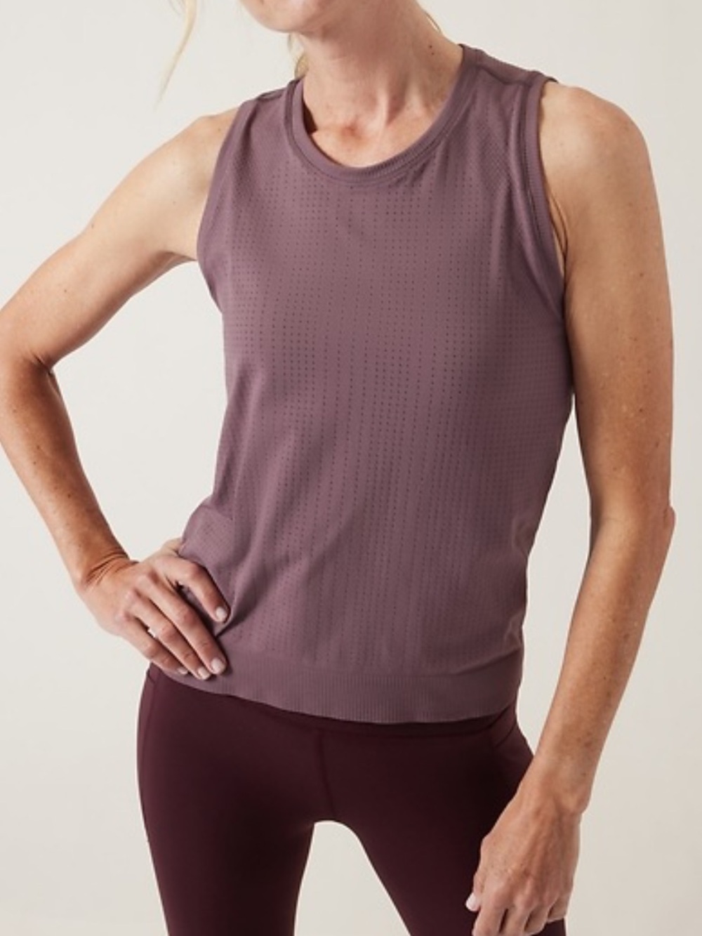 Athleta In Motion Seamless Tank Mauve Medium